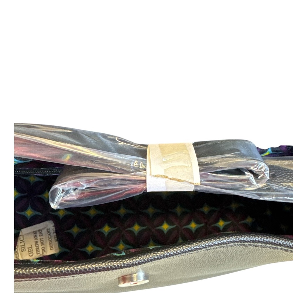 CXL Christian Lacroix Karen Flap Shoulder Bag Black Caviar Pebbled Logo NWT - Picture 6 of 6